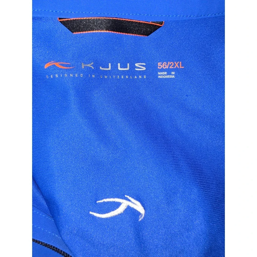 KJUS Domus CL Jacket Mens 2XL Blue Full Zip Golf Outdoor Windbreaker MG15-611